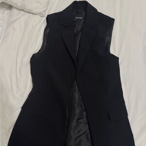 Zara Black Sleeveless Blazer Vest